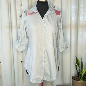 Band of Gypsies pale blue button down shirt Medium